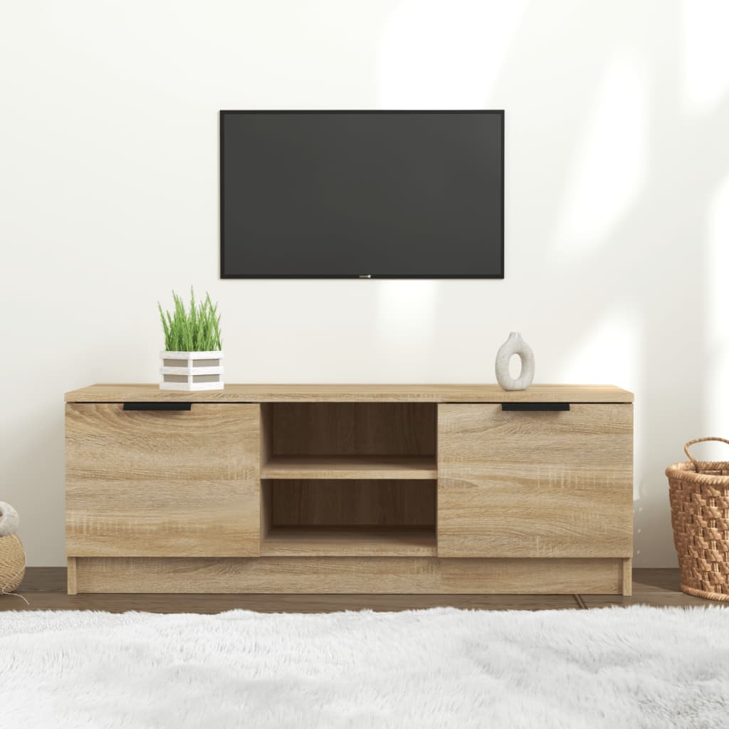 vidaXL Meuble TV chêne Sonoma 102x35x36,5 cm aggloméré