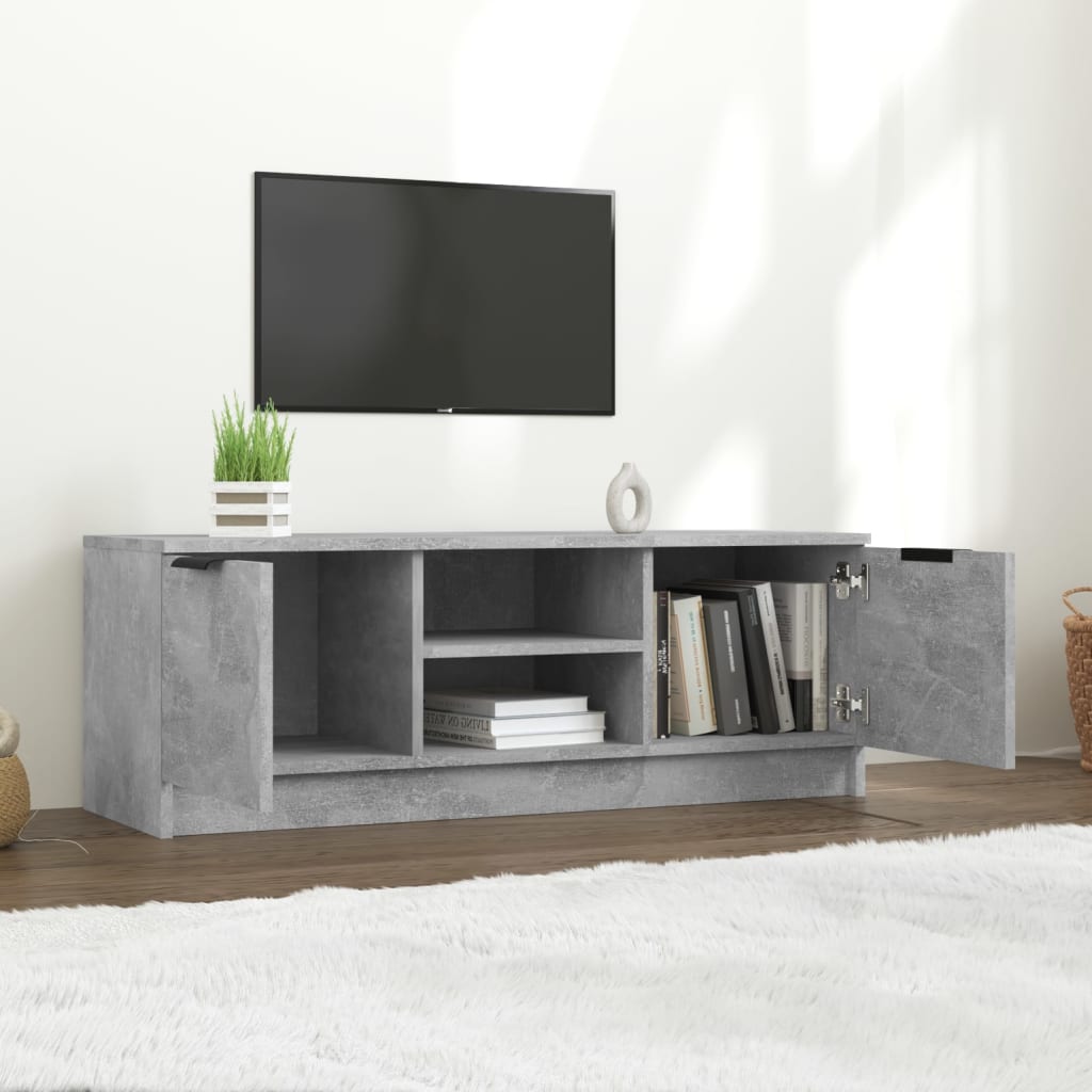 vidaXL TV-Schrank Betongrau 102x35x36,5 cm Holzwerkstoff