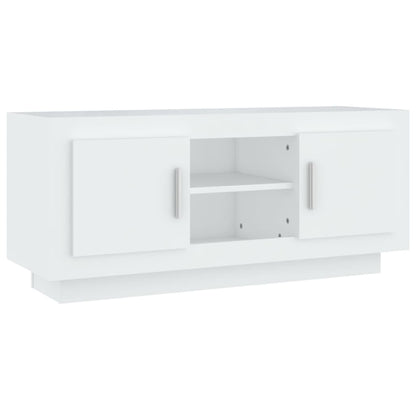 vidaXL Meuble TV blanc 102 x 35 x 45 cm Bois d'ingénierie