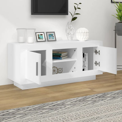 vidaXL Meuble TV blanc 102 x 35 x 45 cm Bois d'ingénierie