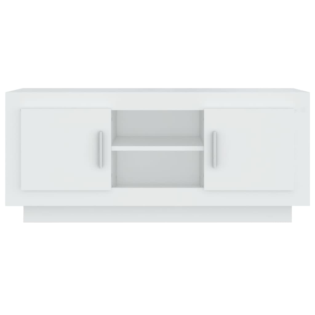 vidaXL Meuble TV blanc 102 x 35 x 45 cm Bois d'ingénierie