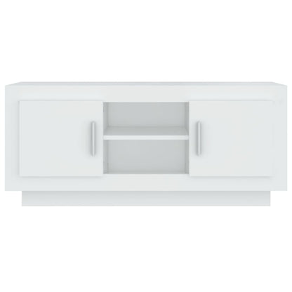 vidaXL Meuble TV blanc 102 x 35 x 45 cm Bois d'ingénierie