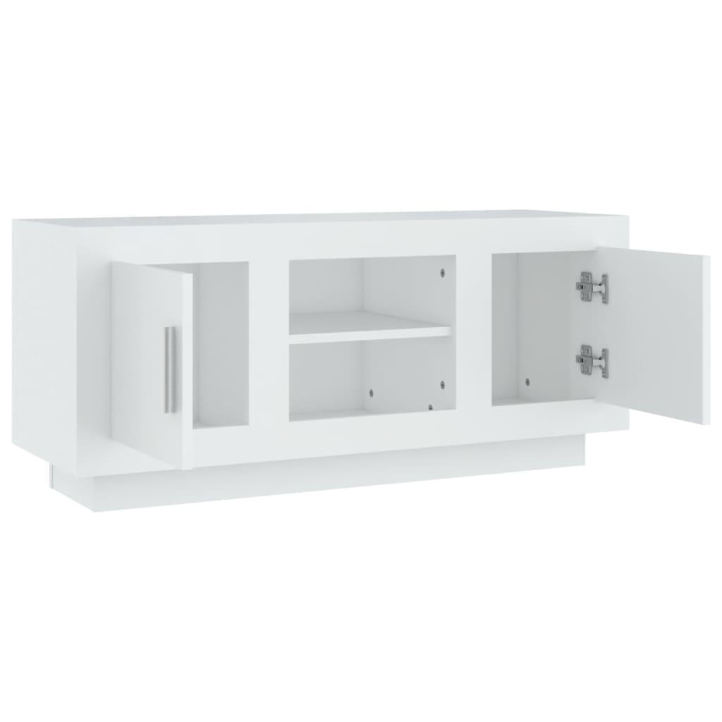 vidaXL Meuble TV blanc 102 x 35 x 45 cm Bois d'ingénierie