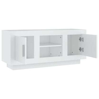 vidaXL Meuble TV blanc 102 x 35 x 45 cm Bois d'ingénierie