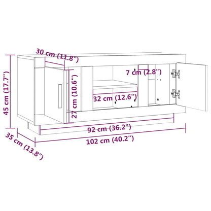 vidaXL TV-Schrank Betongrau 102x35x45 cm Holzwerkstoff
