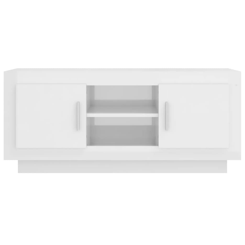 vidaXL TV-Schrank Hochglanz-Weiß 102x35x45 cm Holzwerkstoff