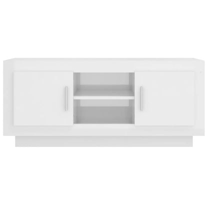 vidaXL TV-Schrank Hochglanz-Weiß 102x35x45 cm Holzwerkstoff
