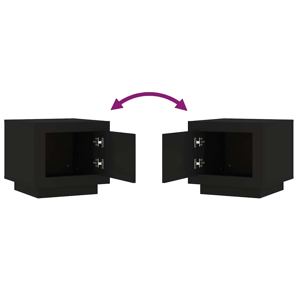 vidaXL Couchtisch Schwarz 51x50x45 cm Holzwerkstoff