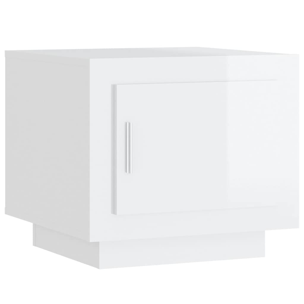 vidaXL Couchtisch Hochglanz-Weiß 51x50x45 cm Holzwerkstoff