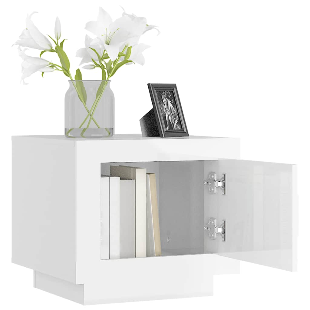 vidaXL Couchtisch Hochglanz-Weiß 51x50x45 cm Holzwerkstoff