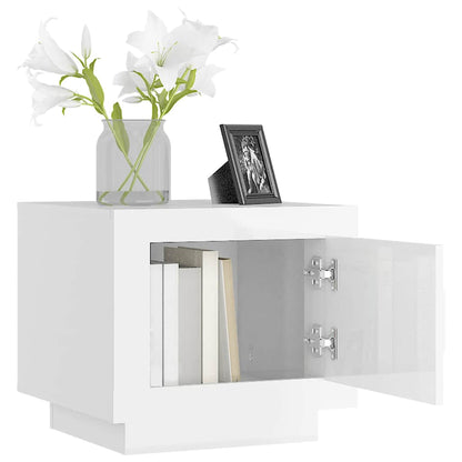 vidaXL Couchtisch Hochglanz-Weiß 51x50x45 cm Holzwerkstoff