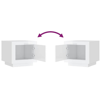 vidaXL Couchtisch Hochglanz-Weiß 51x50x45 cm Holzwerkstoff