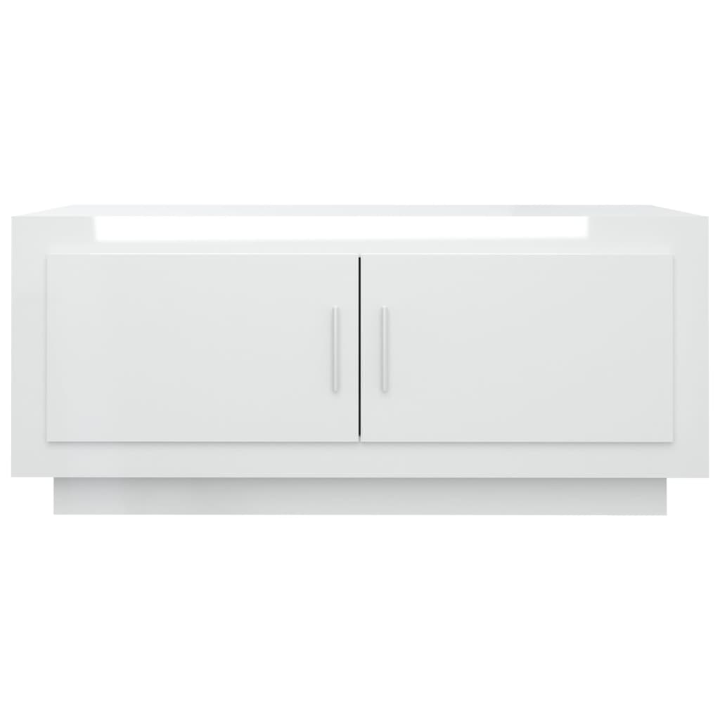 vidaXL Couchtisch Hochglanz-Weiß 102x50x45 cm Holzwerkstoff