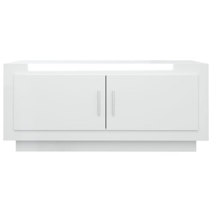 vidaXL Couchtisch Hochglanz-Weiß 102x50x45 cm Holzwerkstoff