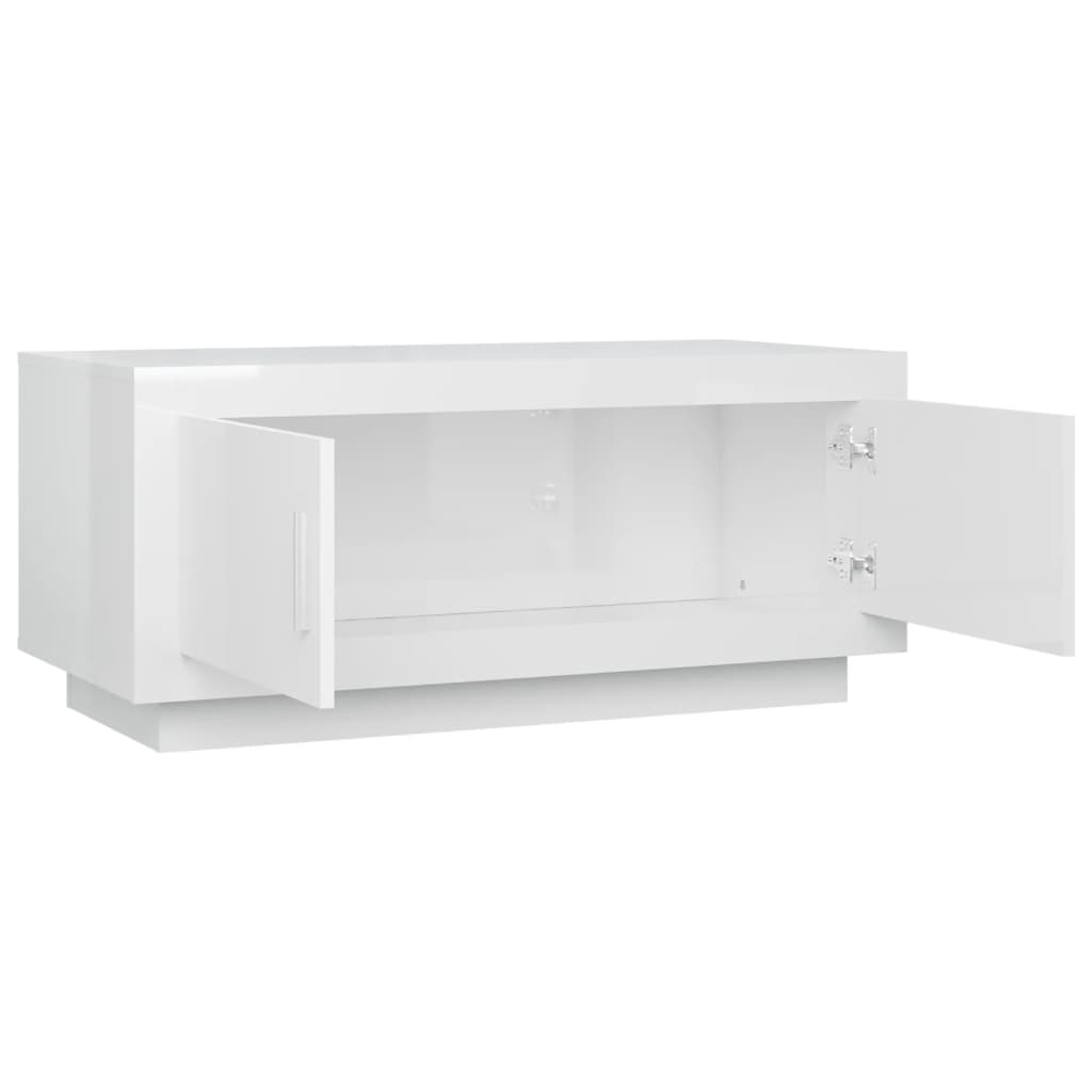 vidaXL Couchtisch Hochglanz-Weiß 102x50x45 cm Holzwerkstoff