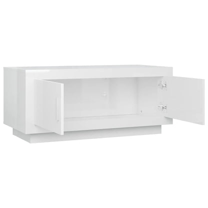 vidaXL Couchtisch Hochglanz-Weiß 102x50x45 cm Holzwerkstoff