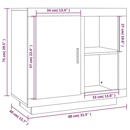 vidaXL Buffet Chêne Sonoma 80x40x75 cm