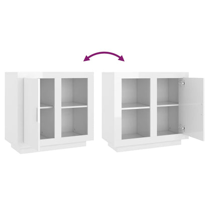 vidaXL Buffet Blanc brillant 80x40x75 cm