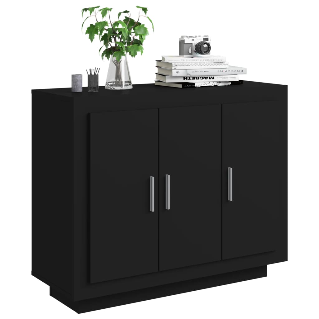 vidaXL Sideboard Schwarz 92x35x75 cm Holzwerkstoff