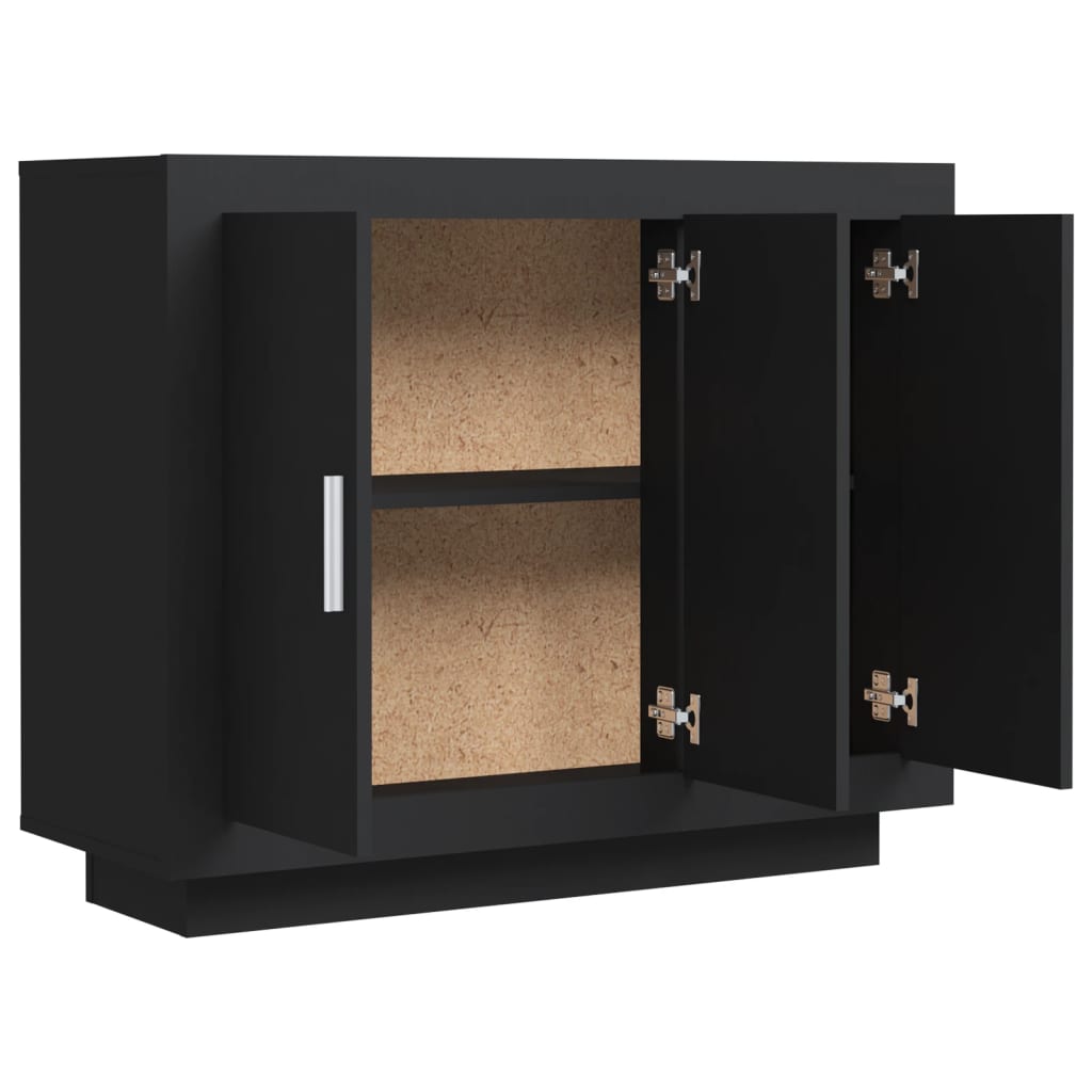 vidaXL Sideboard Schwarz 92x35x75 cm Holzwerkstoff