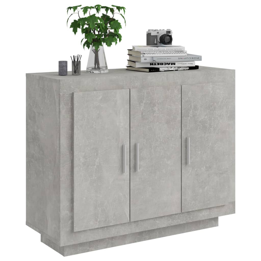 vidaXL Sideboard Betongrau 92x35x75 cm Holzwerkstoff