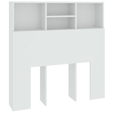 vidaXL Tête de lit avec étagères Blanc 100x19x103,5 cm
