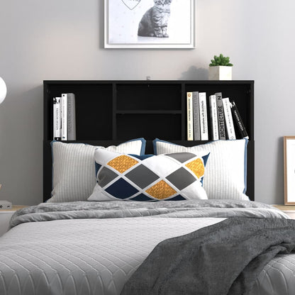 vidaXL Tête de lit avec étagères Noir 100x19x103,5 cm