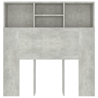 vidaXL Bett-Kopfteil mit Ablagen Betongrau 100x19x103,5 cm