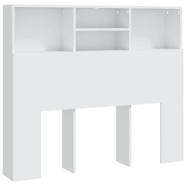 vidaXL Tête de lit avec étagères Blanc 120x19x103,5 cm