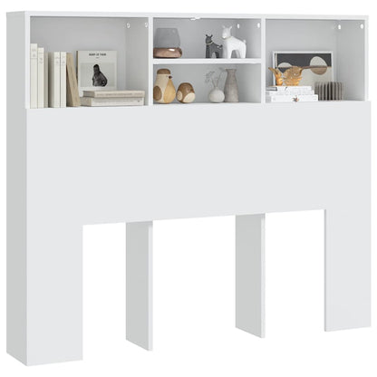 vidaXL Tête de lit avec étagères Blanc 120x19x103,5 cm