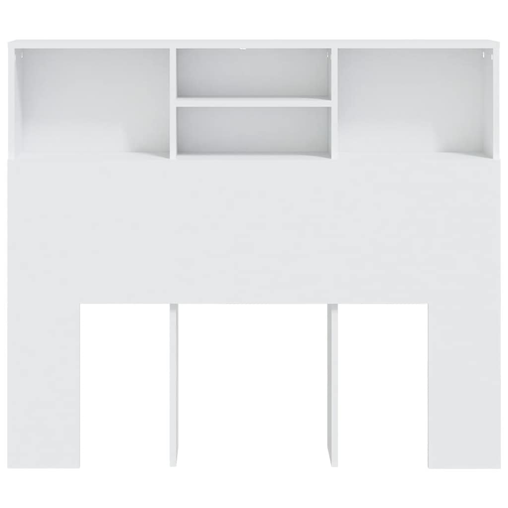 vidaXL Tête de lit avec étagères Blanc 120x19x103,5 cm