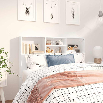 vidaXL Tête de lit avec étagères Blanc 120x19x103,5 cm
