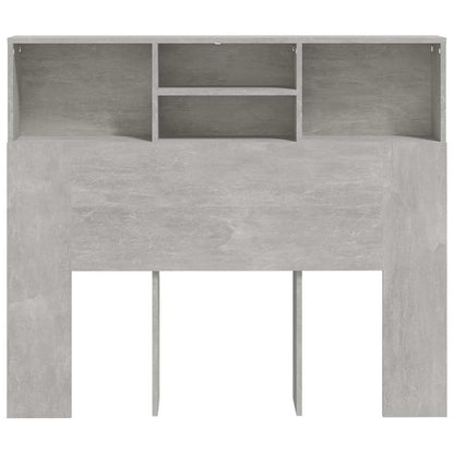 vidaXL Tête de lit avec étagères Gris béton 120x19x103,5 cm