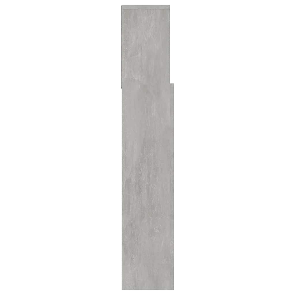 vidaXL Tête de lit avec étagères Gris béton 120x19x103,5 cm