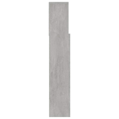 vidaXL Tête de lit avec étagères Gris béton 120x19x103,5 cm