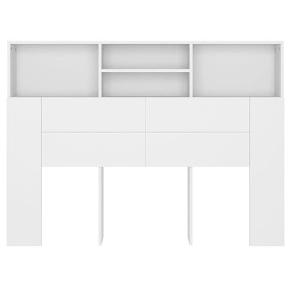 vidaXL Kopfteilschrank Weiß 140 x 19 x 103,5 cm