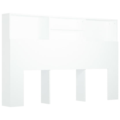 vidaXL Tête de lit avec étagères Blanc 160x19x103,5 cm