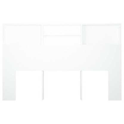 vidaXL Tête de lit avec étagères Blanc 160x19x103,5 cm