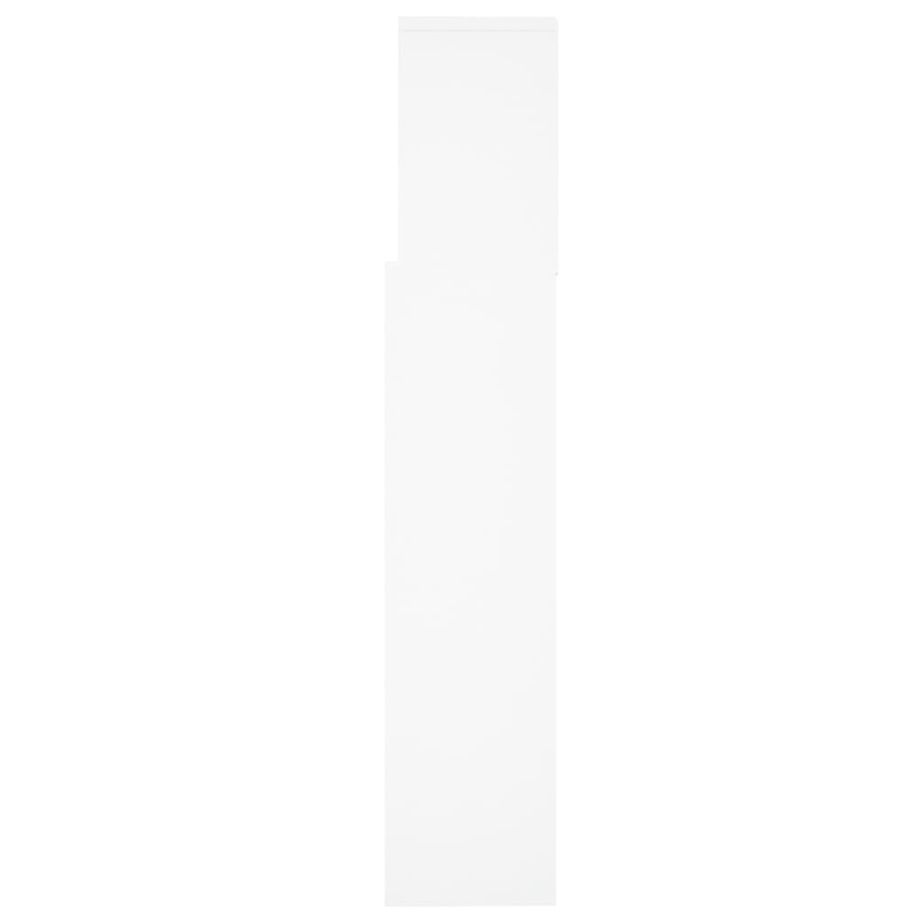 vidaXL Tête de lit avec étagères Blanc 160x19x103,5 cm