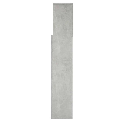 vidaXL Bett-Kopfteil mit Ablagen Betongrau 160x19x103,5 cm
