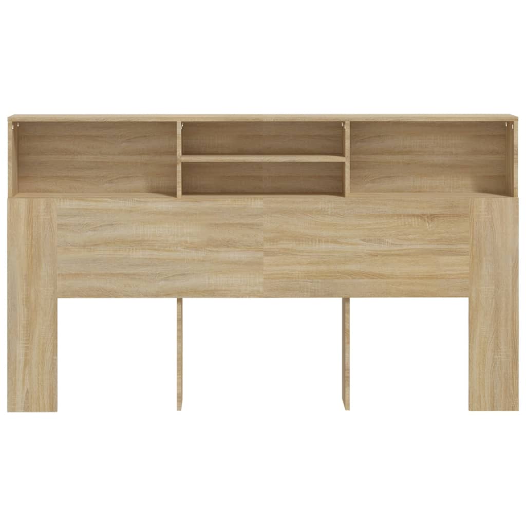 vidaXL Bett-Kopfteil mit Ablagen Sonoma-Eiche 180x19x103,5 cm
