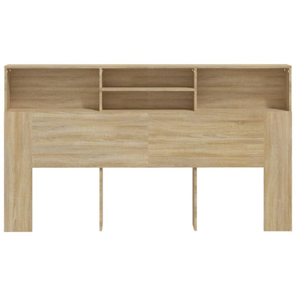 vidaXL Bett-Kopfteil mit Ablagen Sonoma-Eiche 180x19x103,5 cm