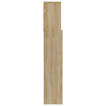 vidaXL Bett-Kopfteil mit Ablagen Sonoma-Eiche 180x19x103,5 cm