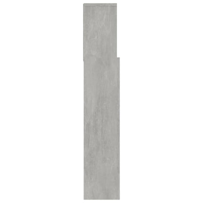 vidaXL Bett-Kopfteil mit Ablagen Betongrau 180x19x103,5 cm