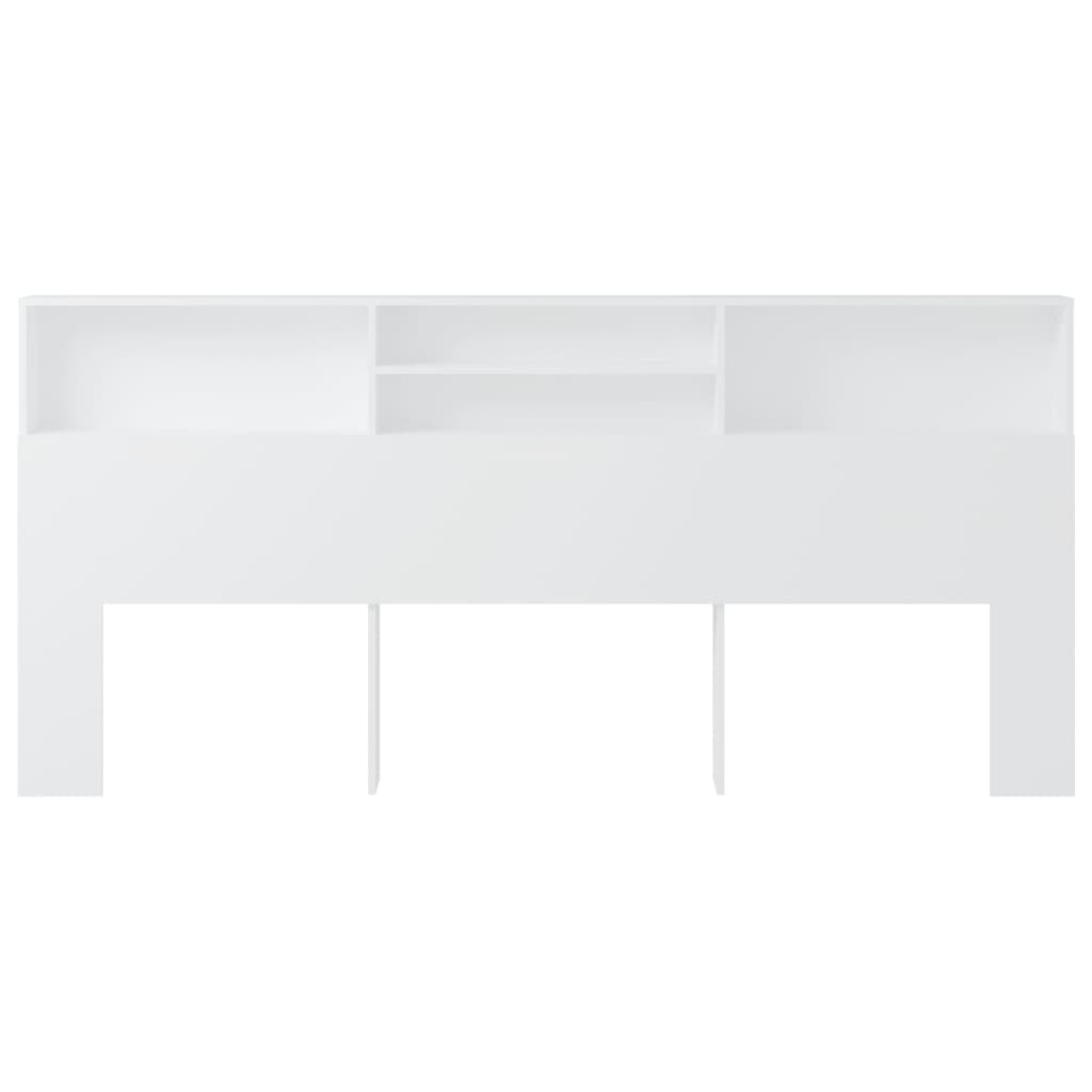 vidaXL Tête de lit avec étagères Blanc 220x19x103,5 cm