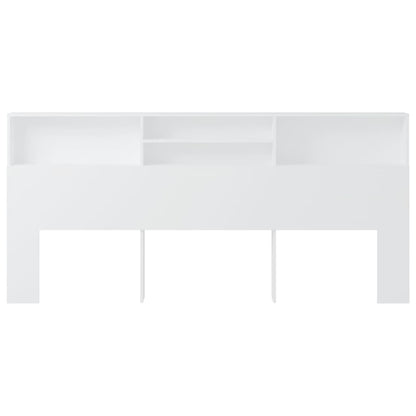 vidaXL Tête de lit avec étagères Blanc 220x19x103,5 cm