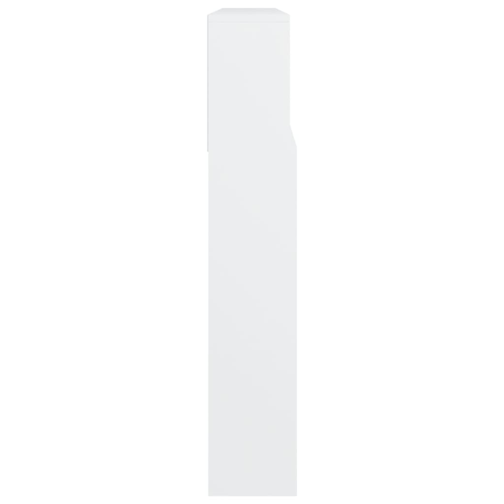 vidaXL Tête de lit avec étagères Blanc 220x19x103,5 cm
