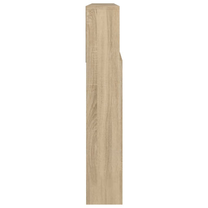vidaXL Kopfteil mit Ablagen Sonoma-Eiche 220x19x103,5 cm