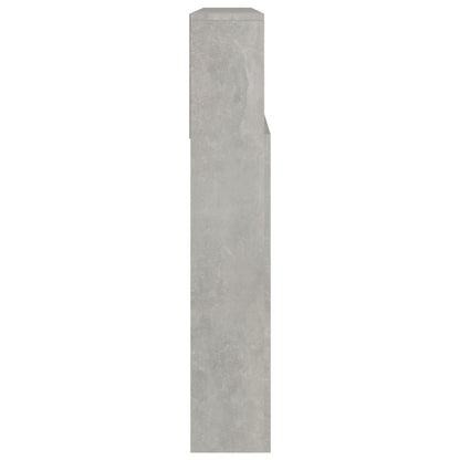 vidaXL Kopfteil mit Ablagen Betongrau 220x19x103,5 cm
