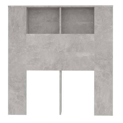 vidaXL Kopfteil mit Ablagen Betongrau 100x18,5x102,5 cm